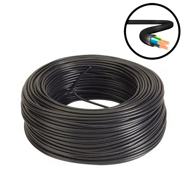 Cabo PP 3x1,5mm² 500V (rolo 100 metros)
