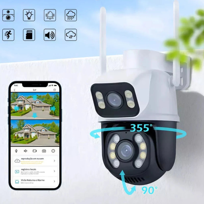 Câmera Wifi Smart Dual-Lens 6MP