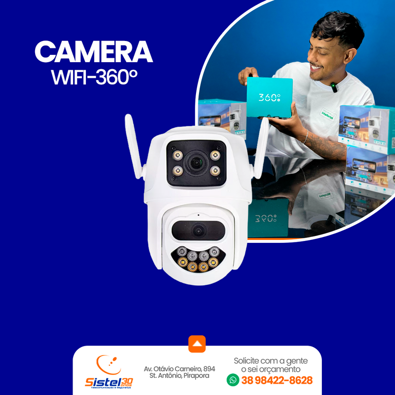 Câmera 360 Wifi Fácil Instalação