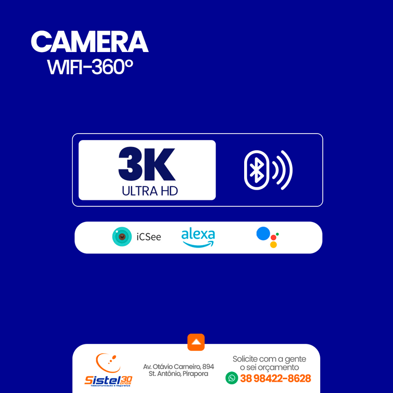 Câmera 360 Wifi Fácil Instalação