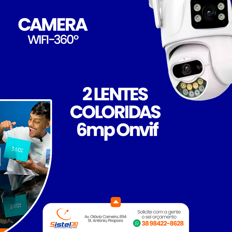 Câmera 360 Wifi Fácil Instalação